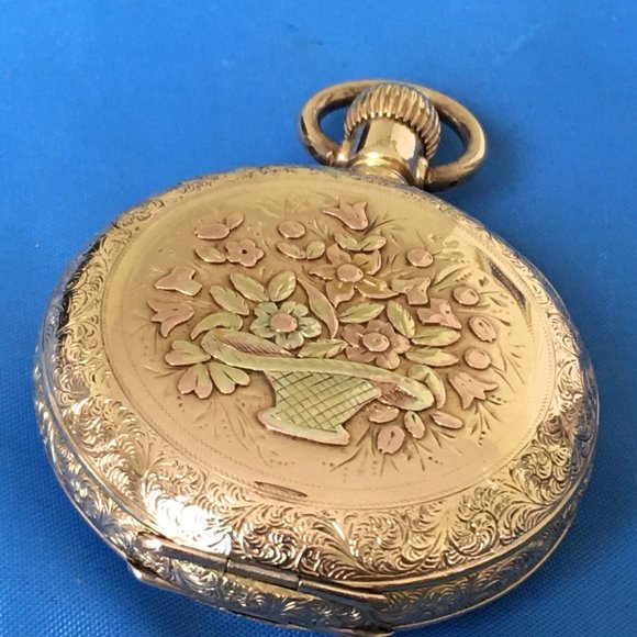 Antique Waltham 1898 Pocket Watch size 6s 14k gold & Gold Filled Runs - Picture 2 of 10